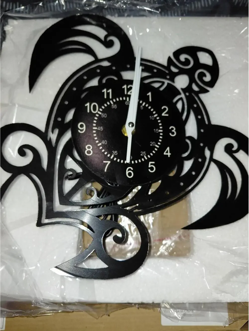Sea turtle wall clock LED USB cord with remote